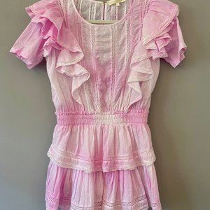 LoveShackFancy Pink Mini-Dress